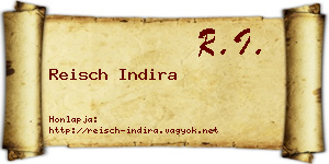 Reisch Indira névjegykártya